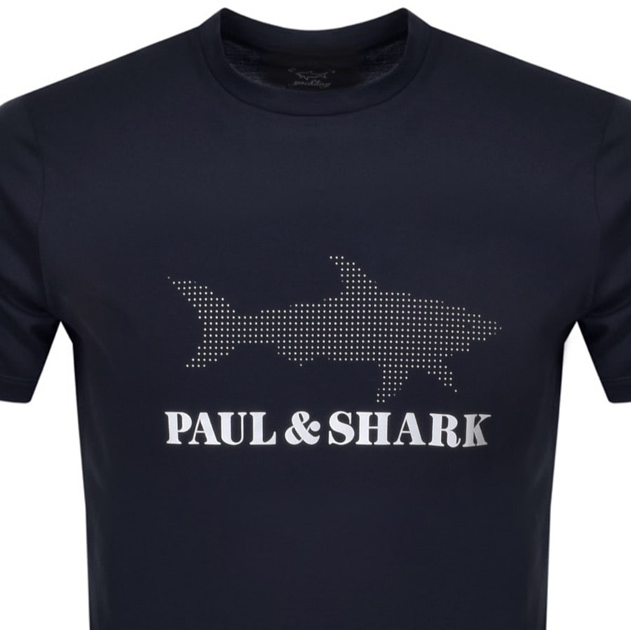 Alternative Image for ProductPaul And Shark Logo T Shirt Navy2